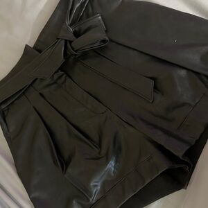 Express Black leather Shorts